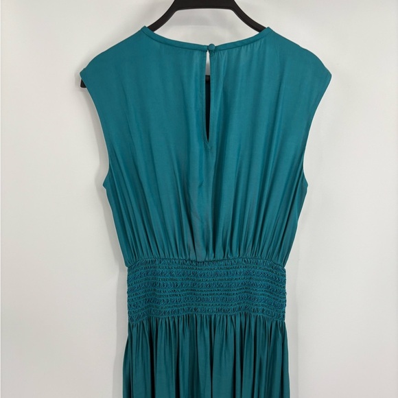 KATE SPADE Silk-blend Twill Smocked-waist Dress In Dark dress size small NWT - Picture 11 of 16